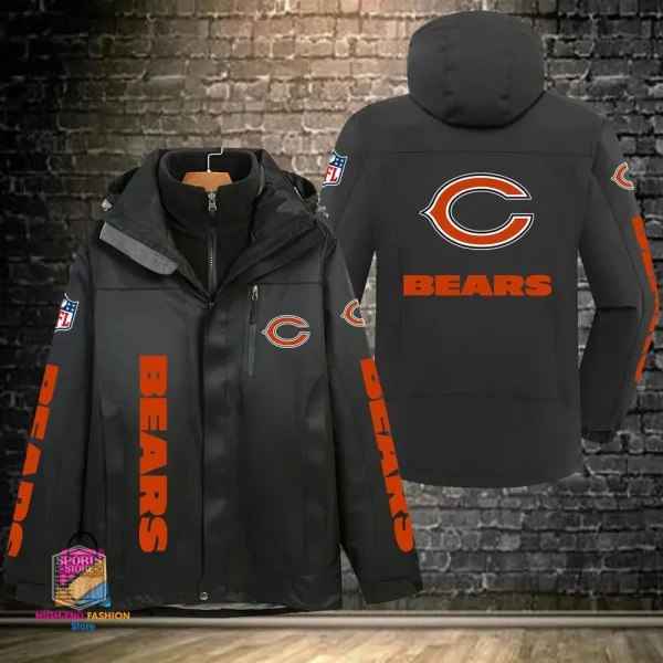 Chicago Bears Men's Fleece Suede Jacket PURSJ065 - Image 2