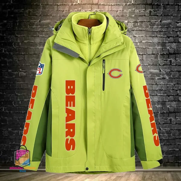 Chicago Bears Men's Fleece Suede Jacket PURSJ065 - Image 5