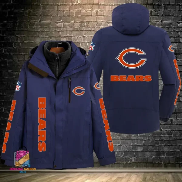 Chicago Bears Men's Fleece Suede Jacket PURSJ065 - Image 6