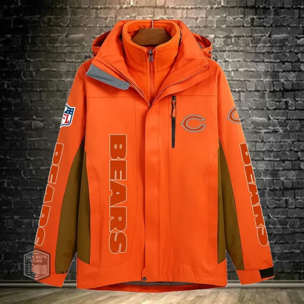 Chicago Bears Men's Fleece Suede Jacket PURSJ065