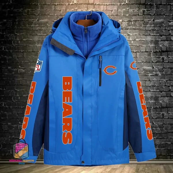 Chicago Bears Men's Fleece Suede Jacket PURSJ065 - Image 7