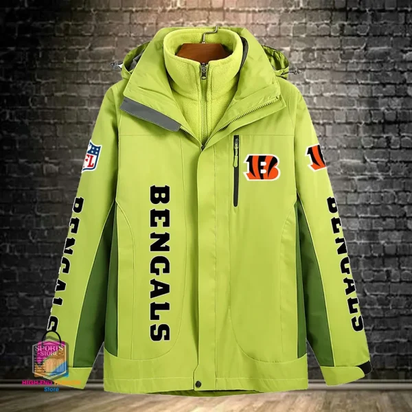Cincinnati Bengals Men's Fleece Suede Jacket PURSJ066 - Image 4
