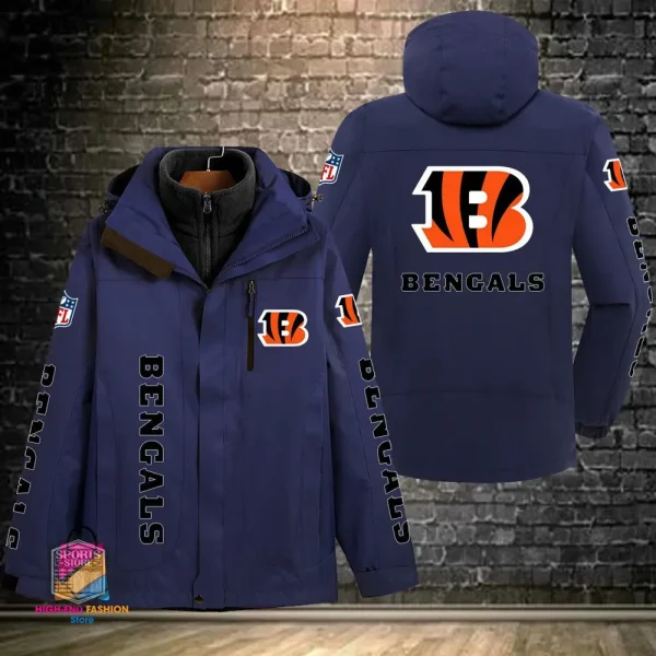 Cincinnati Bengals Men's Fleece Suede Jacket PURSJ066 - Image 5