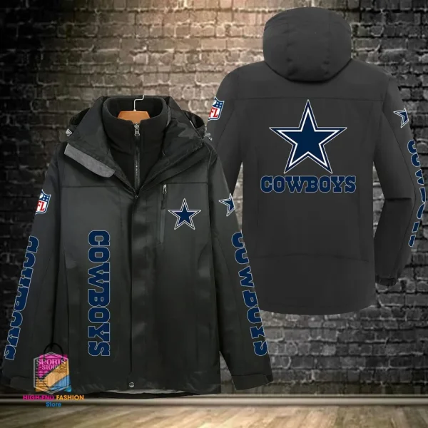 Dallas Cowboys Men's Fleece Suede Jacket PURSJ068 - Image 2