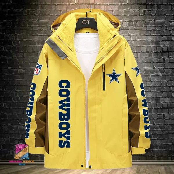 Dallas Cowboys Men's Fleece Suede Jacket PURSJ068 - Image 4