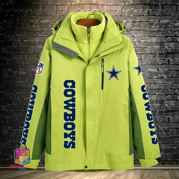 Dallas Cowboys Men's Fleece Suede Jacket PURSJ068 - Image 5