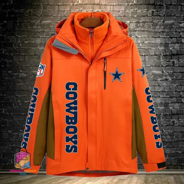 Dallas Cowboys Men's Fleece Suede Jacket PURSJ068 - Image 6