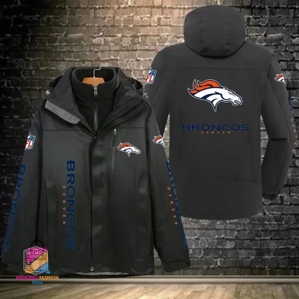 Denver Broncos Men's Fleece Suede Jacket PURSJ069
