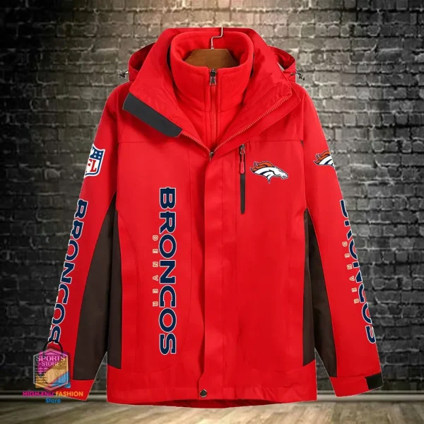 Denver Broncos Men's Fleece Suede Jacket PURSJ069 - Image 2