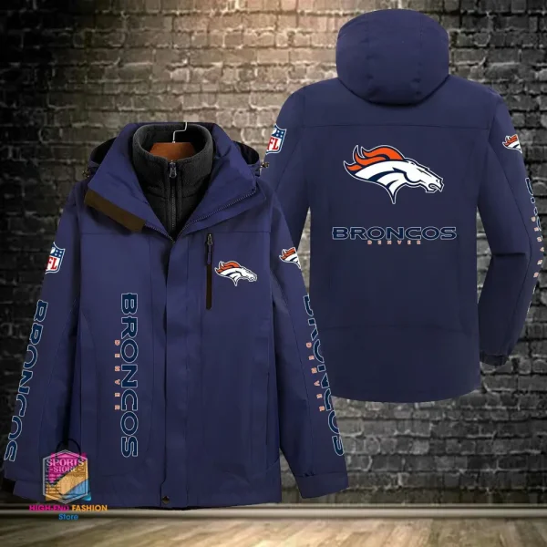 Denver Broncos Men's Fleece Suede Jacket PURSJ069 - Image 5