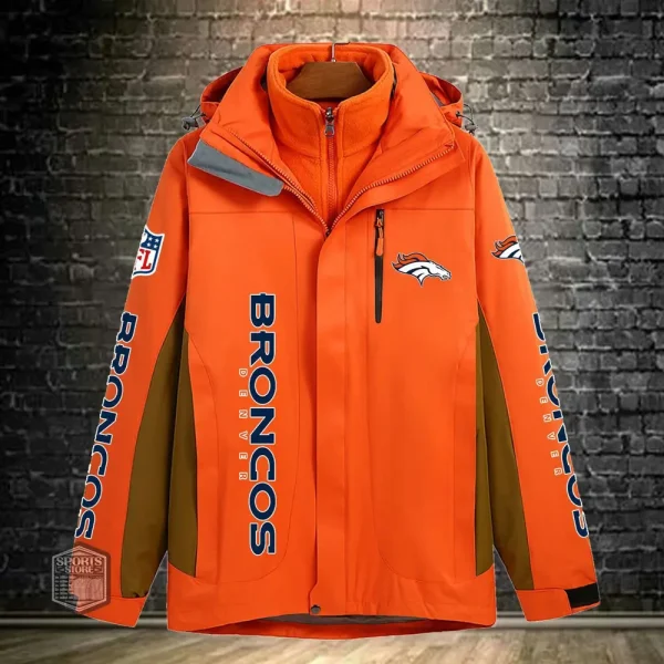Denver Broncos Men's Fleece Suede Jacket PURSJ069 - Image 6