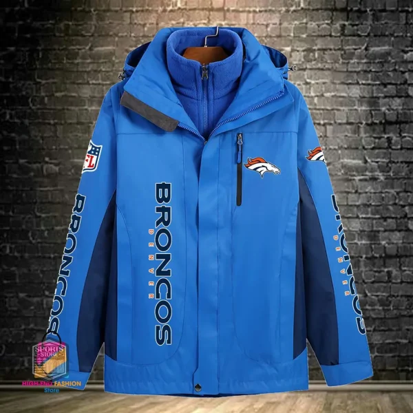 Denver Broncos Men's Fleece Suede Jacket PURSJ069 - Image 7
