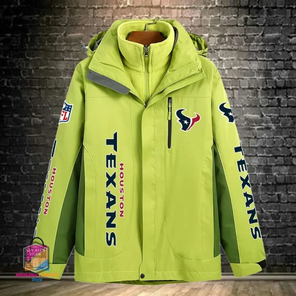 Houston Texans Men's Fleece Suede Jacket PURSJ072 - Image 2