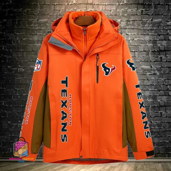 Houston Texans Men's Fleece Suede Jacket PURSJ072 - Image 3
