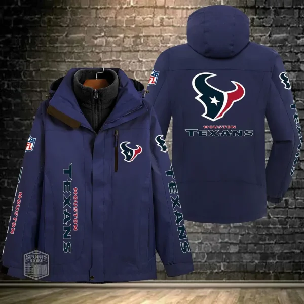 Houston Texans Men's Fleece Suede Jacket PURSJ072 - Image 6