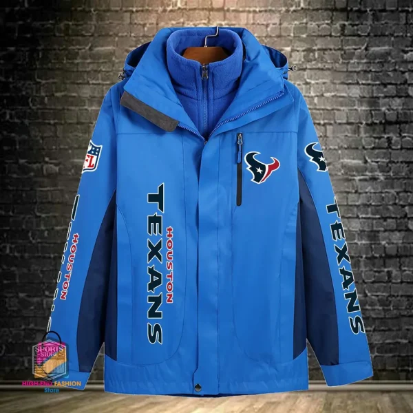 Houston Texans Men's Fleece Suede Jacket PURSJ072 - Image 7