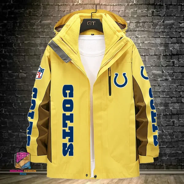 Indianapolis Colts Men's Fleece Suede Jacket PURSJ073 - Image 4