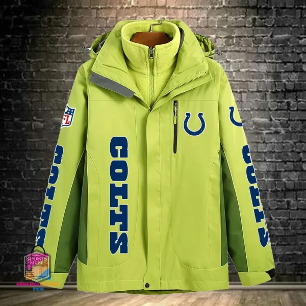 Indianapolis Colts Men's Fleece Suede Jacket PURSJ073 - Image 5
