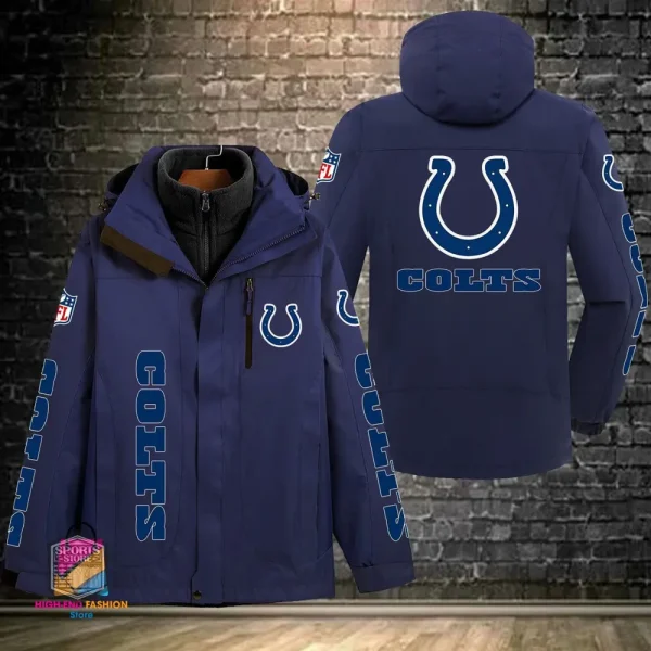 Indianapolis Colts Men's Fleece Suede Jacket PURSJ073