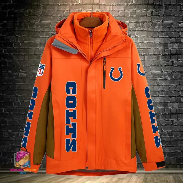 Indianapolis Colts Men's Fleece Suede Jacket PURSJ073 - Image 6
