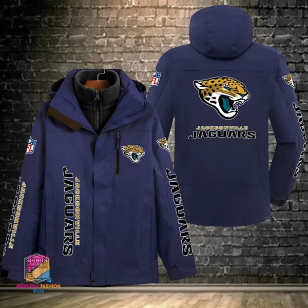 Jacksonville Jaguars Men's Fleece Suede Jacket PURSJ074 - Image 3