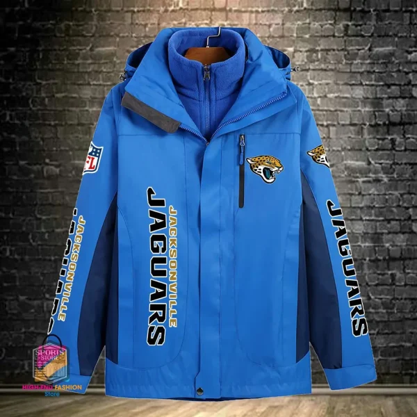Jacksonville Jaguars Men's Fleece Suede Jacket PURSJ074 - Image 7