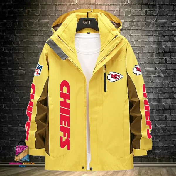 Kansas City Chiefs Men's Fleece Suede Jacket PURSJ075 - Image 3