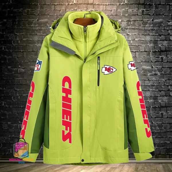 Kansas City Chiefs Men's Fleece Suede Jacket PURSJ075 - Image 4