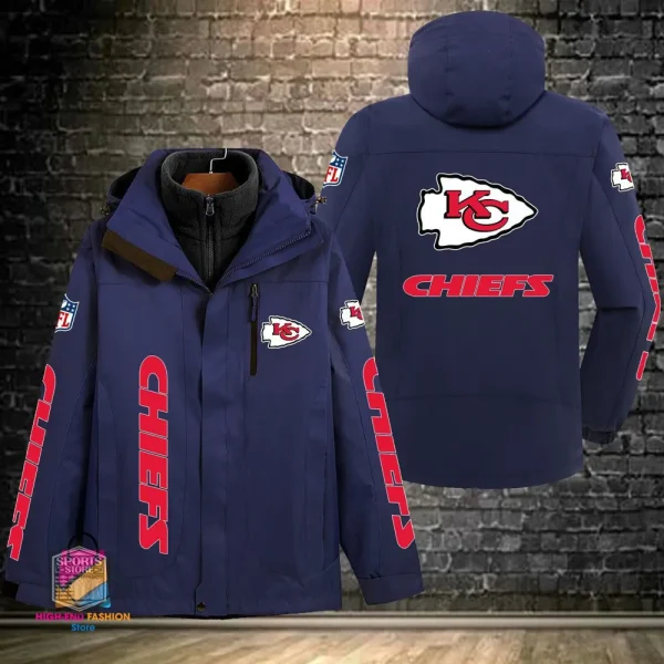 Kansas City Chiefs Men's Fleece Suede Jacket PURSJ075 - Image 5