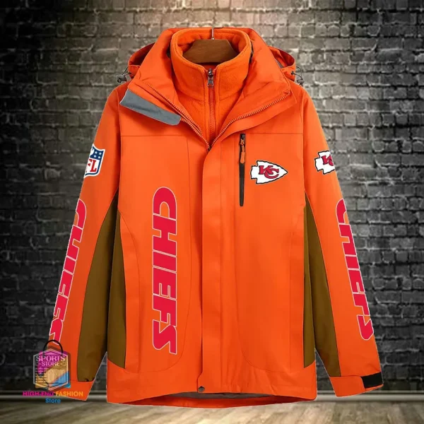 Kansas City Chiefs Men's Fleece Suede Jacket PURSJ075 - Image 6