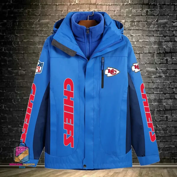 Kansas City Chiefs Men's Fleece Suede Jacket PURSJ075 - Image 7