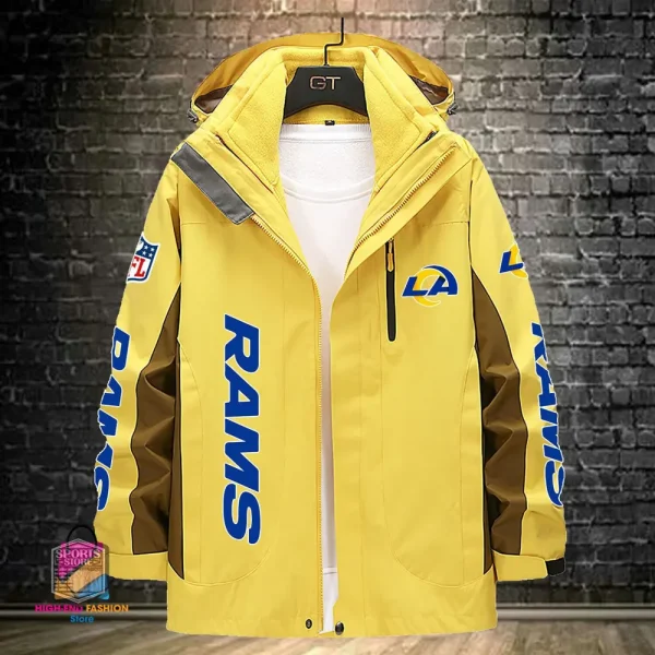 Los Angeles Rams Men's Fleece Suede Jacket PURSJ077
