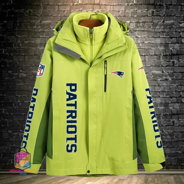 New England Patriots Men's Fleece Suede Jacket PURSJ080 - Image 6