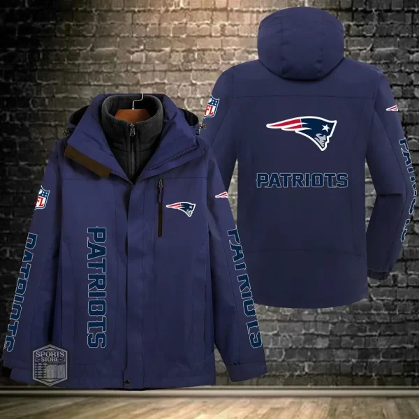 New England Patriots Men's Fleece Suede Jacket PURSJ080