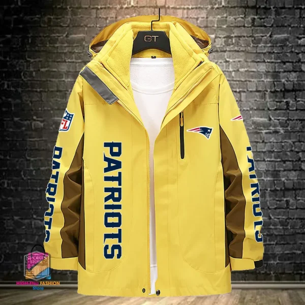 New England Patriots Men's Fleece Suede Jacket PURSJ080 - Image 7