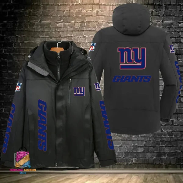 New York Giants Men's Fleece Suede Jacket PURSJ082 - Image 2