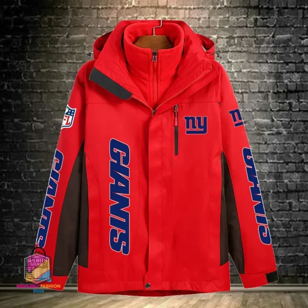 New York Giants Men's Fleece Suede Jacket PURSJ082 - Image 3
