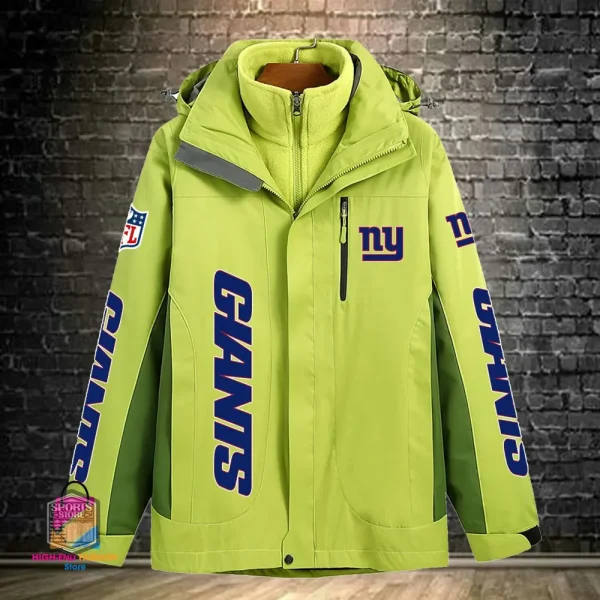 New York Giants Men's Fleece Suede Jacket PURSJ082 - Image 5