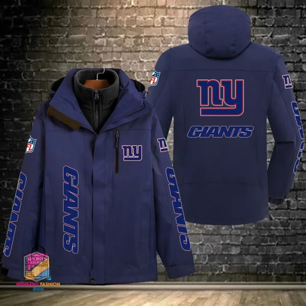New York Giants Men's Fleece Suede Jacket PURSJ082