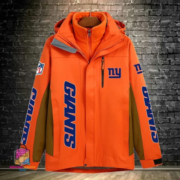 New York Giants Men's Fleece Suede Jacket PURSJ082 - Image 6
