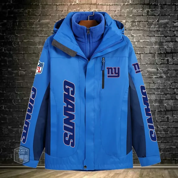 New York Giants Men's Fleece Suede Jacket PURSJ082 - Image 7