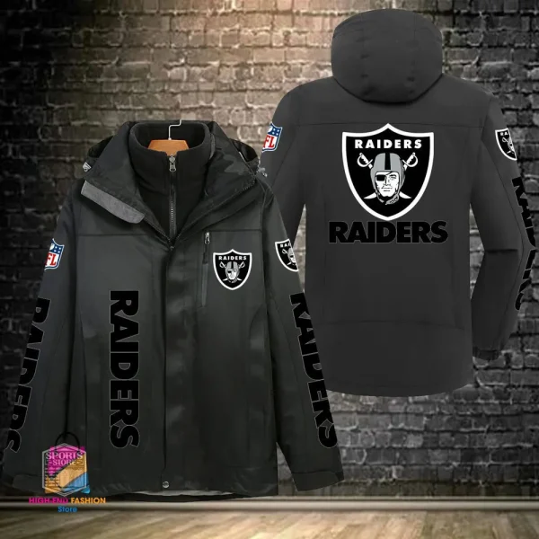 Las Vegas Raiders Men's Fleece Suede Jacket PURSJ084