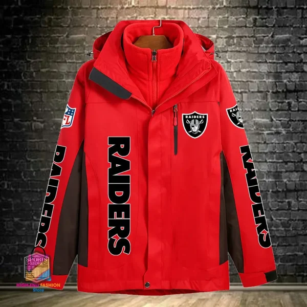 Las Vegas Raiders Men's Fleece Suede Jacket PURSJ084 - Image 2