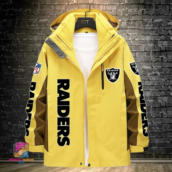 Las Vegas Raiders Men's Fleece Suede Jacket PURSJ084 - Image 3