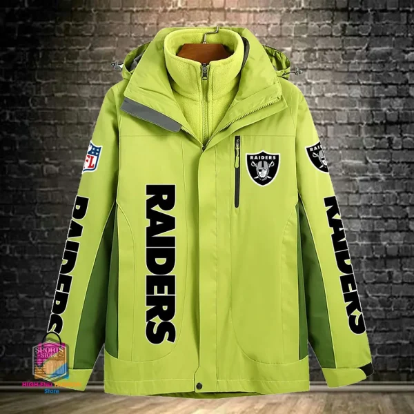 Las Vegas Raiders Men's Fleece Suede Jacket PURSJ084 - Image 4