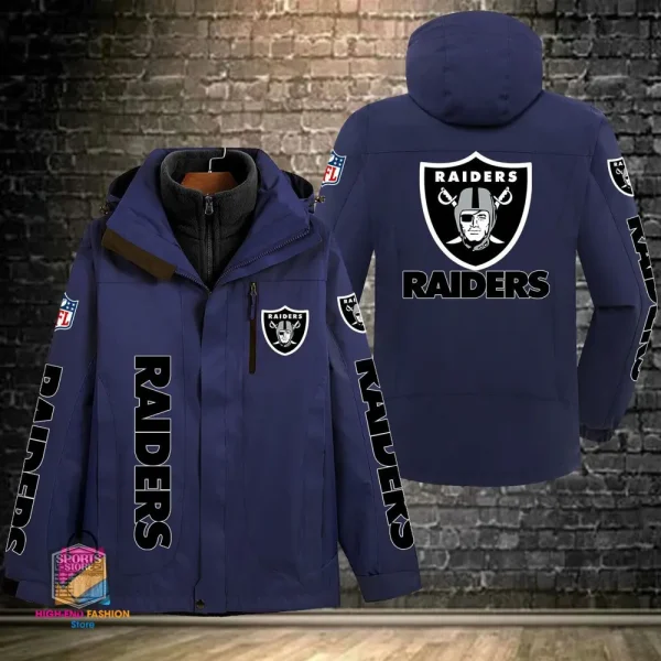 Las Vegas Raiders Men's Fleece Suede Jacket PURSJ084 - Image 5