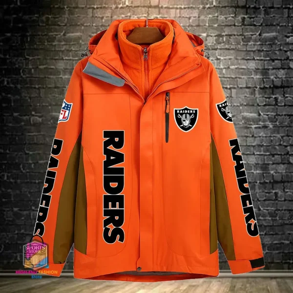 Las Vegas Raiders Men's Fleece Suede Jacket PURSJ084 - Image 6