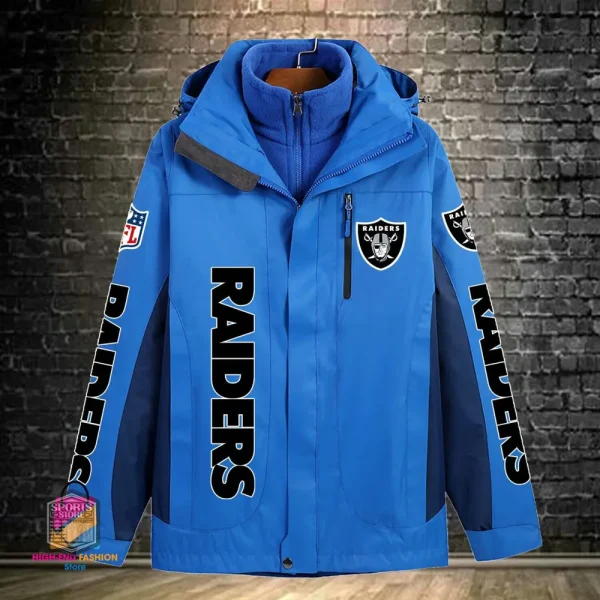 Las Vegas Raiders Men's Fleece Suede Jacket PURSJ084 - Image 7