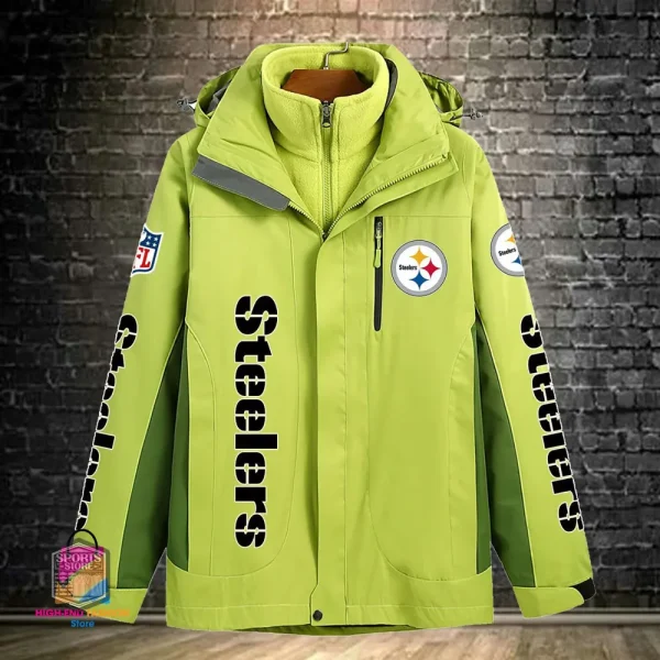 Pittsburgh Steelers Men's Fleece Suede Jacket PURSJ086 - Image 4