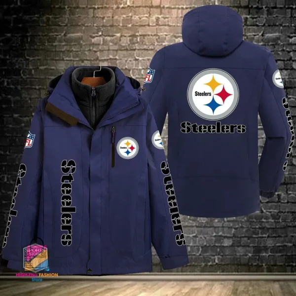 Pittsburgh Steelers Men's Fleece Suede Jacket PURSJ086 - Image 5